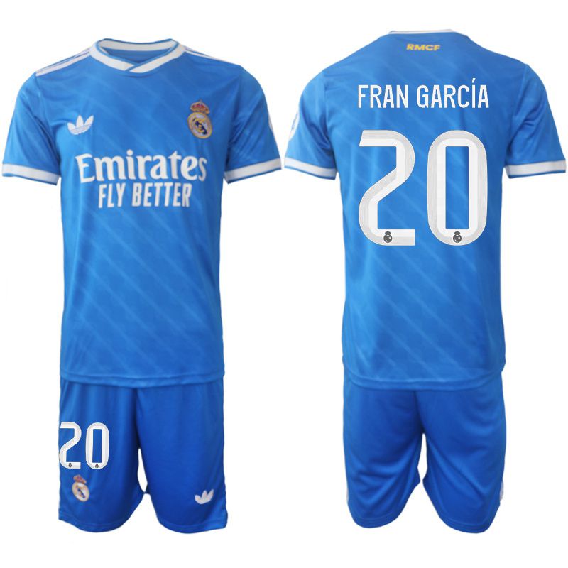 Men 2025-2026 Club Real Madrid away blue #20 Soccer Jersey